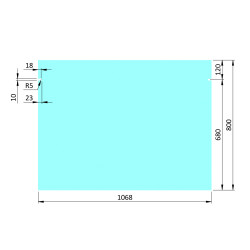Transparentné ESG/VSG sklo medzi stĺpikmi 1150mm Transparentné ESG/VSG sklo medzi stĺpikmi 1150mm